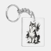 【Japanese Ink Puppy Acrylic Keychain】 Schlüsselanhänger (Vorderseite links)