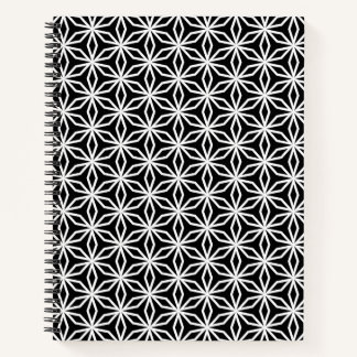 Japanese-Inspired Geometric Black and White Notizblock