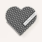 Japanese-Inspired Geometric Black & White Custom Notizblock (Vorderseite)