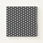Japanese-Inspired Geometric Black & White Custom Notizblock (Rückseite)