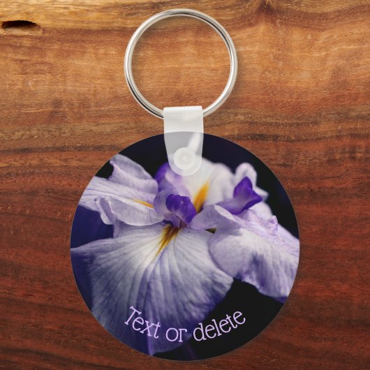Japanese Iris Beauty Flower Personalized Schlüsselanhänger (Rückseite)