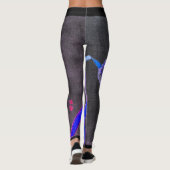 JAPANESE IRIS BLACK Leggings (Rückseite)