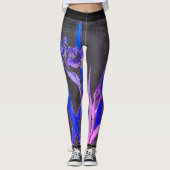 JAPANESE IRIS BLACK Leggings (Vorderseite)