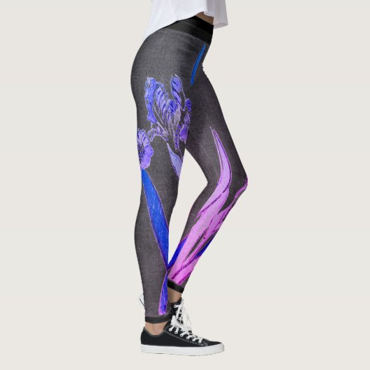 JAPANESE IRIS BLACK Leggings (Rechts)