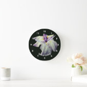 Japanese Iris Flower Personalized Runde Wanduhr (Zuhause)