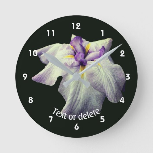 Japanese Iris Flower Personalized Runde Wanduhr (Vorderseite)