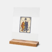 Japanese Karuta Cat Acrylschild (Winkel)