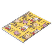 Japanese Kawaii Anime Cat Ramen Noodles Notizblock (Linke Seite)