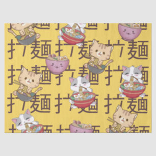 Japanese Kawaii Anime Cat Ramen Noodles Seidenpapier
