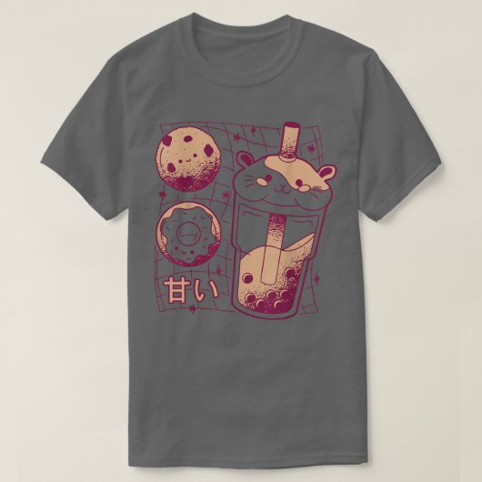 Japanese Kawaii Boba Tea Guinea Pig Donut Cookie G T-Shirt (Design vorne)