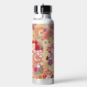 Japanese KIMONO Textile, Floret Pattern Trinkflasche (rechts)