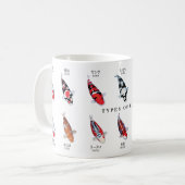 Japanese Koi Art Cup | Koi Illustration Gift Kaffeetasse (Vorderseite Links)