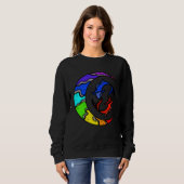 Japanese Koi Fish and Crescent Moon With Rainbow C Sweatshirt (Vorne ganz)