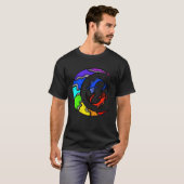 Japanese Koi Fish and Crescent Moon With Rainbow C T-Shirt (Vorne ganz)