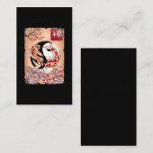 Japanese Koi Fish Cherry Blossom Carp Flower Visitenkarte (Vorne/Hinten)