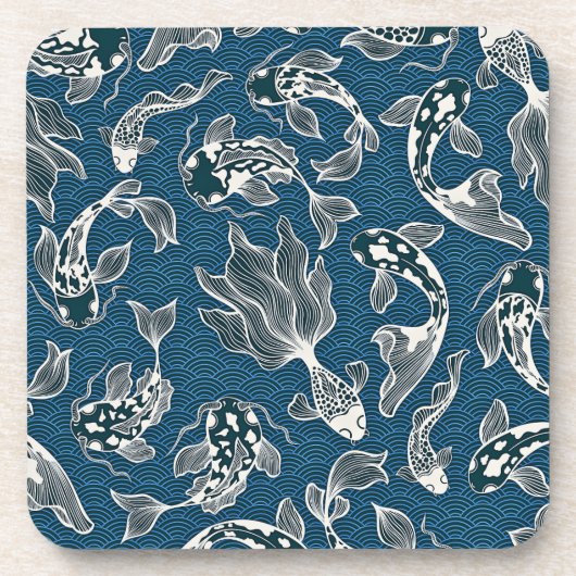 Japanese Koi Fish Getränkeuntersetzer (Vorderseite)