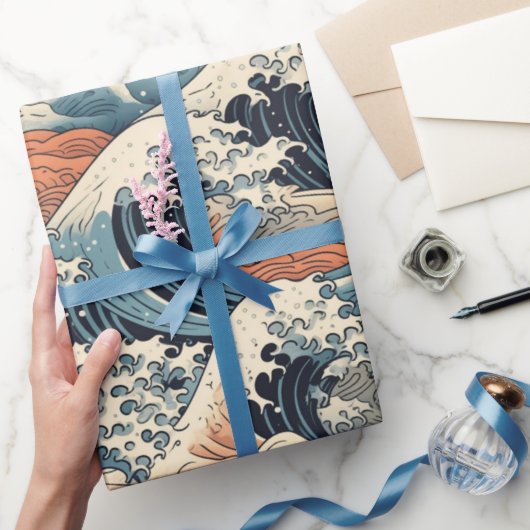 Japanese Koi Fish Sakura Pattern  Geschenkpapier (Schenken)