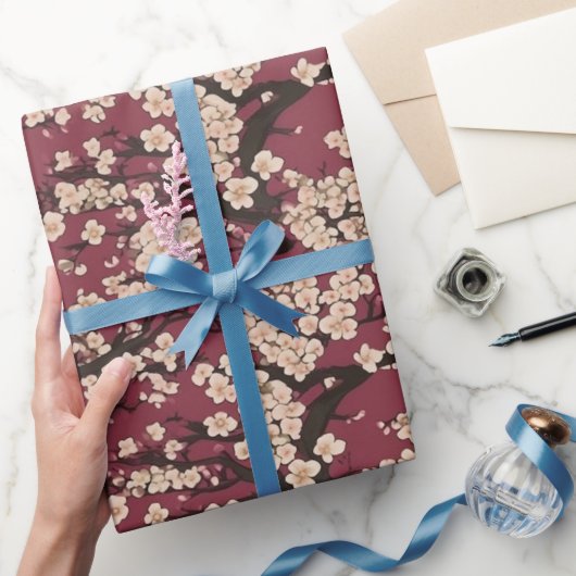 Japanese Koi Fish Sakura Pattern  Geschenkpapier (Schenken)