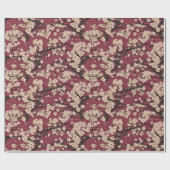 Japanese Koi Fish Sakura Pattern Geschenkpapier (Flach)