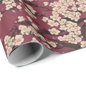 Japanese Koi Fish Sakura Pattern Geschenkpapier (Rolleneckpunkt)