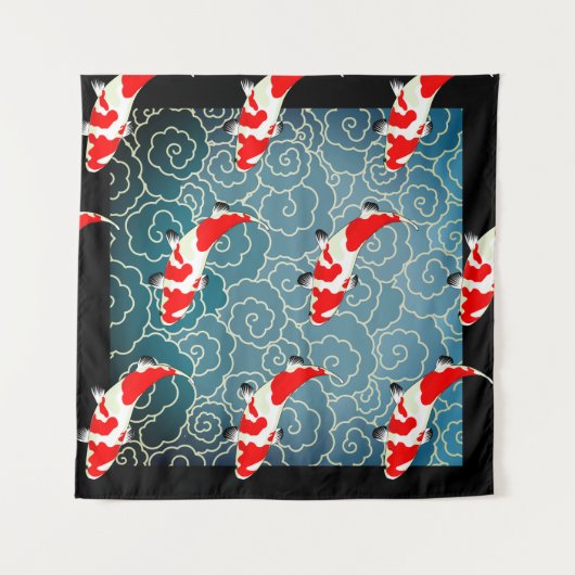 JAPANESE KOI FISH Tapestry Wandteppich (Vorderseite (Horizontal))