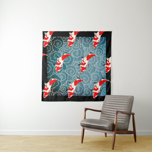 JAPANESE KOI FISH Tapestry Wandteppich (Beispiel (Horizontal))