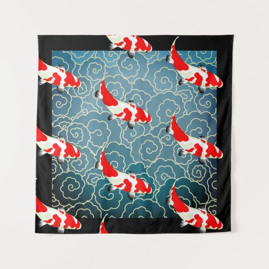 JAPANESE KOI FISH Tapestry Wandteppich (Vorderseite)