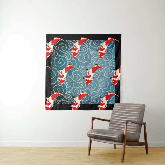 JAPANESE KOI FISH Tapestry Wandteppich (Beispiel (Horizontal))