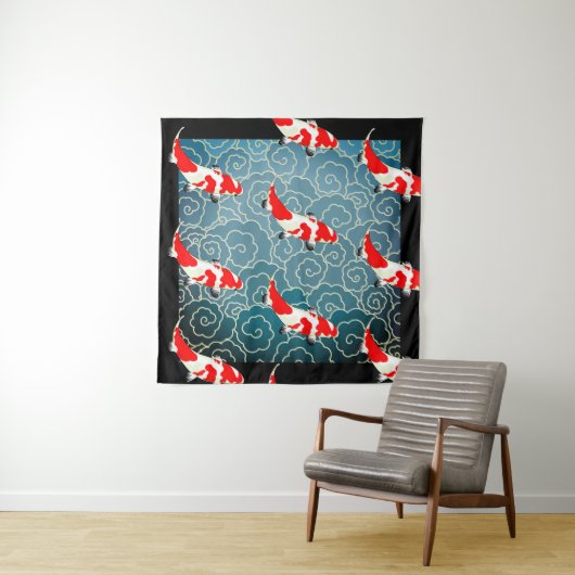 JAPANESE KOI FISH Tapestry Wandteppich (Beispiel)