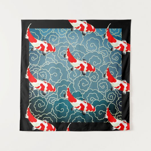 JAPANESE KOI FISH Tapestry Wandteppich (Vorderseite)