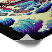 Japanese Koi Fishes Great Wave off Kanagawa Poster (Ecke)
