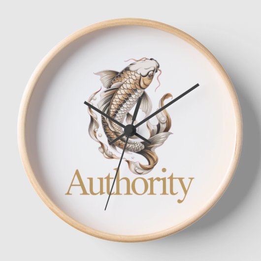Japanese Koi Symbol of Authority Mastery Uhr (Vorderseite)