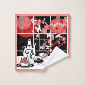 Japanese Küche Badhandtuch Set (Waschlappen)