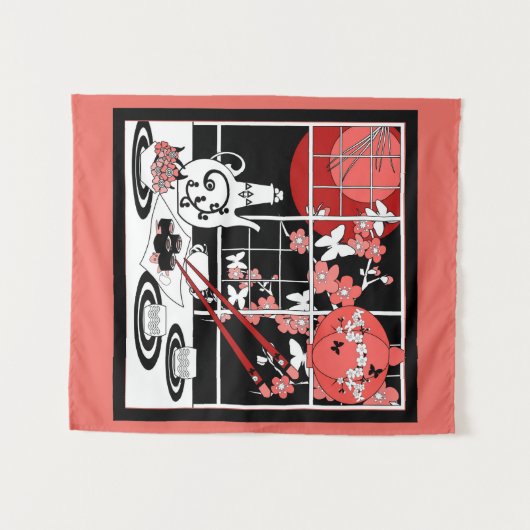 Japanese Küche Wandteppich (Vorderseite (Horizontal))