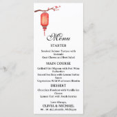 Japanese lantern wedding menu menükarte (Vorderseite)