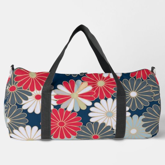 Japanese Luxury Chrysanthemum Elegant Floral Desig Duffle Bag (Vorderseite)
