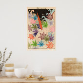 Japanese Maple Leaf Art Print Seiko Ueno Autumn Poster (Küche)