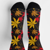 JAPANESE MAPLE LEAF(BLACK)-SOCKS SOCKEN (Oben)