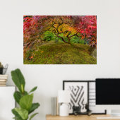 Japanese maple tree in autumn color poster (Heimbüro)