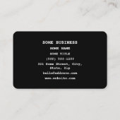 Japanese Minimalist ミニマリスト Visitenkarte (Rückseite)