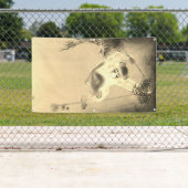 JAPANESE MONKEY IN BAMBOO VINYL Banner W/GROMMET (Insitu)