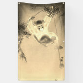 JAPANESE MONKEY IN BAMBOO VINYL Banner W/GROMMET (Vertikal)