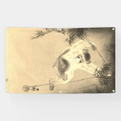 JAPANESE MONKEY IN BAMBOO VINYL Banner W/GROMMET (Horizontal)