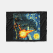 Japanese Monster Kaiju Van Gogh Starry Night  Fleecedecke (Vorderseite (Horizontal))