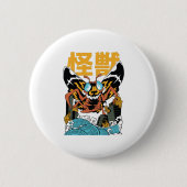 Japanese Monster Mokh Kaiju Button (Vorderseite)