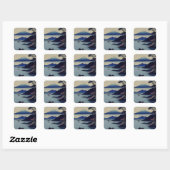Japanese Mount Fuji Landscape Ukiyo-e Stickers  (Blatt)
