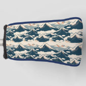 Japanese Mountains Seamless Pattern Aesthetic Golf Headcover (Vorderseite)