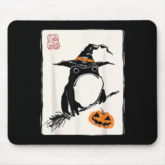Japanese Mpy Frog Witch Men Women Kids Funny Hallo Mousepad (Vorne)