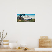 Japanese Mt. Fuji vintage design art ポスター Poster (Küche)