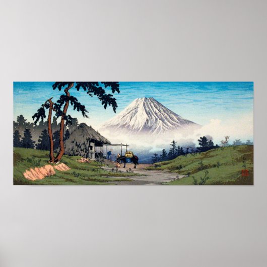 Japanese Mt. Fuji vintage design art ポスター Poster (Vorne)